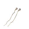 Aretes Diarios Básicos Naturales Fuertes Ligeros de Perlas de Agua Dulce con Forma de Arroz Plata 925 Chapado en Oro Aretes Simples Combinan con Todo Inteligentes