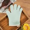 Luvas de silicone para forno micro-ondas e assar, de algodão e espessadas, anti-queimadura, resistentes ao calor do forno, alta temperatura, cinco dedos, luvas de isolamento térmico para cozinha
