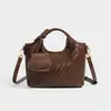 Moda Retrô Bolsa de Palha Tecida Artesanal Grande Capacidade Bolsa de Mão para o Dia a Dia Bolsa Tote com Toque de Luxo Bolsa Transversal Bolsa Feminina