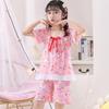 2025 Nuevo Conjunto de Pijama de Verano para Niñas del Sudeste Asiático Moda Infantil Estilo Princesa Ropa para Niñas Ropa de Casa