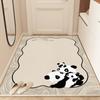 Alfombra de terciopelo belga estilo crema para puerta de entrada del hogar, ligera, de lujo, de alta calidad, antideslizante, resistente a las manchas.