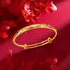 Latão Dourado Sand Gold Vietnamita Pulseira de Empurrar e Puxar Gipsofila Chuva de Meteoros Fosca Que Não Desbota por Muito Tempo Fornecimento Atacadista para Transmissão ao Vivo