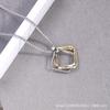 Collar de acero inoxidable de moda para hombres y mujeres cadena de suéter Sansheng III tres anillos anillo de acero inoxidable anillo entrelazado venta al por mayor