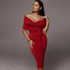 Vestido Ins Transfronterizo Nuevo 2023 Sexy Top de Tirantes Falda Semiplegada de Cintura Alta Traje de Falda de Moda