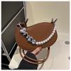 A moda deste ano 2024 nova tendência pearl commuter ombro único moda simples europeia e americana bolsa pendurada feminina