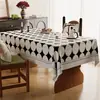Mantel estilo francés, lavable, impermeable, a prueba de aceite, resistente al calor, tacto de lujo y alta gama, adecuado para uso doméstico, mantel rectangular para mesa de centro