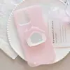 Suporte de Mesa Rosa Estilo Ins com Espelho Adequado para Capa de Celular iPhone 15 Pro Max Apple 16 13 Niche 17
