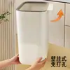 Cubo de basura de pared para baño y inodoro, contenedor de almacenamiento de residuos para encimera de cocina del hogar, papelera sin taladro, no necesita agacharse
