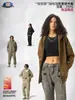 Ropa para Hombre Transfronteriza 350g Estilo Desértico Chaqueta Cárdigan con Capucha de Doble Cremallera Sudadera Jacket de Forro Polar Americano Niebla