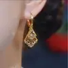 Brincos Geométricos de Diamante Champagne Maillard Estilo Coreano Moda Exquisiteiro Leve Luxo Sensação de Alto Padrão Acessórios de Orelha Explosivos