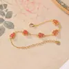 Yilu Prata Natural Vermelho Sul Água Vermelha S925 Prata Esterlina Banhado a Ouro Cabacinha Torcida Moeda de Cobre Novo Estilo Chinês Tendência Nacional Pulseira Atacado