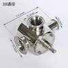 Válvula rotativa tripartida para máquina de envase pneumático, válvula rotativa para máquina de envase de pasta de instalação rápida, válvula, acessórios para máquina de envase de alta limpeza