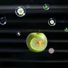 Colgantes de coche de acrílico creativo de pez dorado, manzana, para aromaterapia, estándar