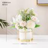 Frescor da Primavera Rosa Peônia Flores Artificiais Enfeites Cerâmica Decoração Pura Artesanal Pastoral Exibição Plantas em Vasos Elegante