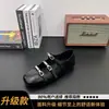 Sapatos Femininos Retro Quadrados de Salto Baixo 2026 Outono Novos Versáteis Sapatilhas Slip-On Estilo Suave Sapatos Mary Jane Tendência