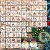 Plantilla decorativa hueca de Navidad de 3*3*3 pulgadas para pintura a mano DIY infantil, calco, pintura en aerosol, estampado con plantilla y coloreado