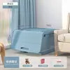 Caja de almacenamiento de juguetes para el hogar con forma de boca de hipopótamo, puerta frontal abatible, caja de almacenamiento para libros ilustrados para niños, caja para guardar ropa y bocadillos.