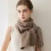 Bufanda de Mujer 100% Cachemir Agradable a la Piel Cómoda Otoño/Invierno Nuevo Pequeño Chal Engrosado Tejido Cálido Cuello de Lana Versátil