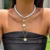 Conjunto de Collares Estilo Playa en Capas para Mujer  Collar Multicapa en Tono Dorado con Colgante de Estrella de Mar, Concha y Sol Joyería Inspirada en el Océano Longitud Ajustable 4262 cm Perfecto para el Verano y la Moda Casual