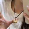 [Chapeamento de ouro real] novo estilo chinês pequeno ouro tuosha pequena gordura Fu longevidade bloqueio pingente presente bloqueio de ouro meio antigo colar pingente
