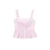 Ropa de Mujer Transfronteriza 2026 Nueva Moda Europea y Americana Top Camisola Ajustado Fruncido con Estampado Floral para Mujer B22635