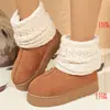 Calcetines Apilables Botas de Nieve para Mujer 2026 Nuevo Invierno Suela Gruesa Cubrecalcetines de Punto Más Terciopelo Caliente Caña Alta Tallas Grandes Zapatos de Algodón