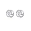 Pendientes de remolino pequeño de circón de personalidad simple europea y americana más vendidos de AliExpress pendientes de mujer hermosa socialité ventas directas de fábrica oreja