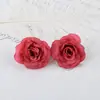 Flor artificial de rosa pequeña estilo europeo rosa flor de rosa cabeza de flor muñeca flor vestido de novia DIY corona accesorios flor de boda esparcir