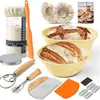 Cesta de Fermentação de Pão Transfronteiriça, Ferramentas de Panificação de Rattan, Misturador de Massa, Raspador, Pincel de Silicone, Conjunto de Cestas de Pão, Outros