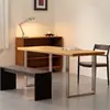 Madera maciza, ensamblado directamente, escritorio de gran tamaño, escritorio de oficina moderno y minimalista, mesa de sala de reuniones, escritorio rectangular comercial para computadora