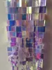 Lentejuelas Hilo Gancho Color Techo Lentejuelas Cuadradas Hilo Cortina de Puerta Boda Decoración de Escenario Centro Comercial Ventana Luz de Cristal Cortina de Puerta