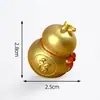 Lingote de Ano Novo para Atrair Riqueza, Boneco de Cavalo Dourado Pequeno, Acessórios Fofos de Decoração DIY, Pequenos Enfeites para Carro e Desktop