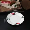 Cerámica de bajo vidriado, estilo vintage, porcelana nostálgica azul y blanca, cuenco con forma de gallo, cuenco para arroz, plato, plato hondo, plato de servir, juego de cuchara y cubiertos