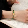 Estilo étnico año del dragón Chengxiang pan de oro esmalte de color pulsera DIY templo con cuentas pulsera simple para hombres y mujeres venta al por mayor