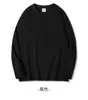 Camiseta de Manga Larga Pesada de Otoño e Invierno 500g con Cordón para Hombre, Top de Manga Larga con Cuello Redondo y Hombros Caídos para Hombre, Camiseta Base para Ropa de Abrigo