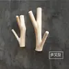 Gancho Adesivo de Galho de Madeira Maciça para Parede DIY Decoração de Parede de Madeira Gancho de Parede para Casa Madeira Natural Criativa Vintage