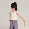 Pudding Haru Roupa Infantil Top para Meninas Regata Estampada com Letras 2025 Novo Verão Infantil Versátil Regata Básica