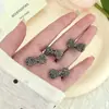 Mini Piranha de Cabelo de Luxo Leve Estilo Coreano com Pequenos Diamantes para Mulheres, Presilha Lateral para Mechas, Piranha Fofa de Laço, Acessório de Cabelo Exquisito