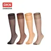 21 nuevas medias de seda cristalina color carne negra ultradelgadas transparentes antienganche par de calcetines altos hasta la rodilla al por mayor