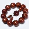 Pulseira pequena de madeira Rosewood africana antiga, folha pequena, contas de sândalo vermelho da Zâmbia, 108 contas, como rosewood indiano