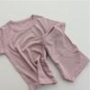 Conjunto de Pijama Infantil Fino de Algodão Puro Estilo Coreano, Roupa Íntima para Bebê, Roupas de Casa, Antiestático, Classe A, Verão