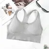 Cross-Border moda cueca esportes sem costura embrulhado peito largo alça de ombro bottoming menina push up ioga à prova de choque anti-exposição beleza de volta
