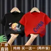 Camiseta de Manga Corta para Niños Verano 2026 Nuevo Estilo Camisa de Media Manga para Niños Top Para Niños Pequeños Estilo Coreano Elegante Estampada 100% Algodón T