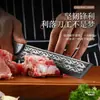 Cuchillo de doble propósito forjado a mano para exteriores, hogar, cocina, filetear carne, cortar hueso, cuchillo de chef
