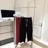Calça Comprida Casual Reta Elástica de Cintura Média Multi-colorida Formada a Ar
