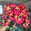 Flores de simulação transfronteiriças pansy de cinco pétalas phalaenopsis ornamentos de decoração para casa layout de cena de casamento flores artificiais atacado