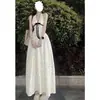 2026 Vestido Largo Retro de Lunares con Cuello Halter para Mujer, Inspiración Francesa, Primera Vez, Hora del Té, Cintura Ajustada, Espalda Descubierta