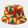Novo Chapéu de Balde com Elemento de Bandeira Multi-País Transfronteiriço (Chapéu Bucket Casual Tendência Estilo Logo de País) SJ