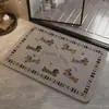 Alfombrillas de Piso de Lino con Temática de Perros Lindos para Uso en el Hogar, Felpudos para la Entrada del Baño, Suministros del Fabricante Alfombrillas de Lino Absorbentes Fáciles de Cuidar