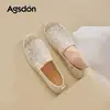 Zapatos de Pescador Augu Shiden de Suela Gruesa para Mujer 2026 Nuevo Verano Malla de Encaje sin Cordones Zapatos Casuales Ligeros